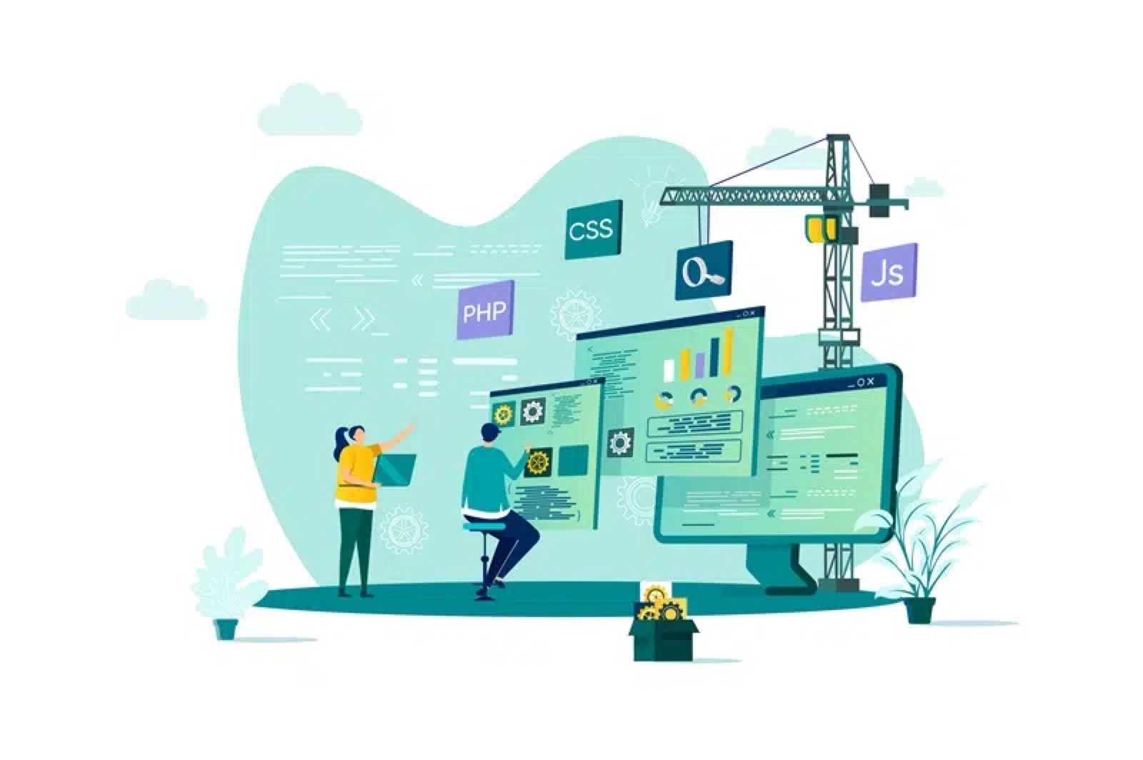 Maquette d'un site web en cours de construction