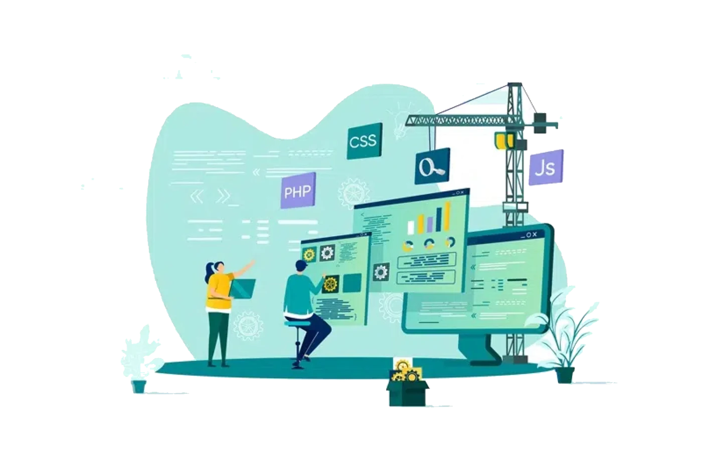 Maquette d'un site web en cours de construction
