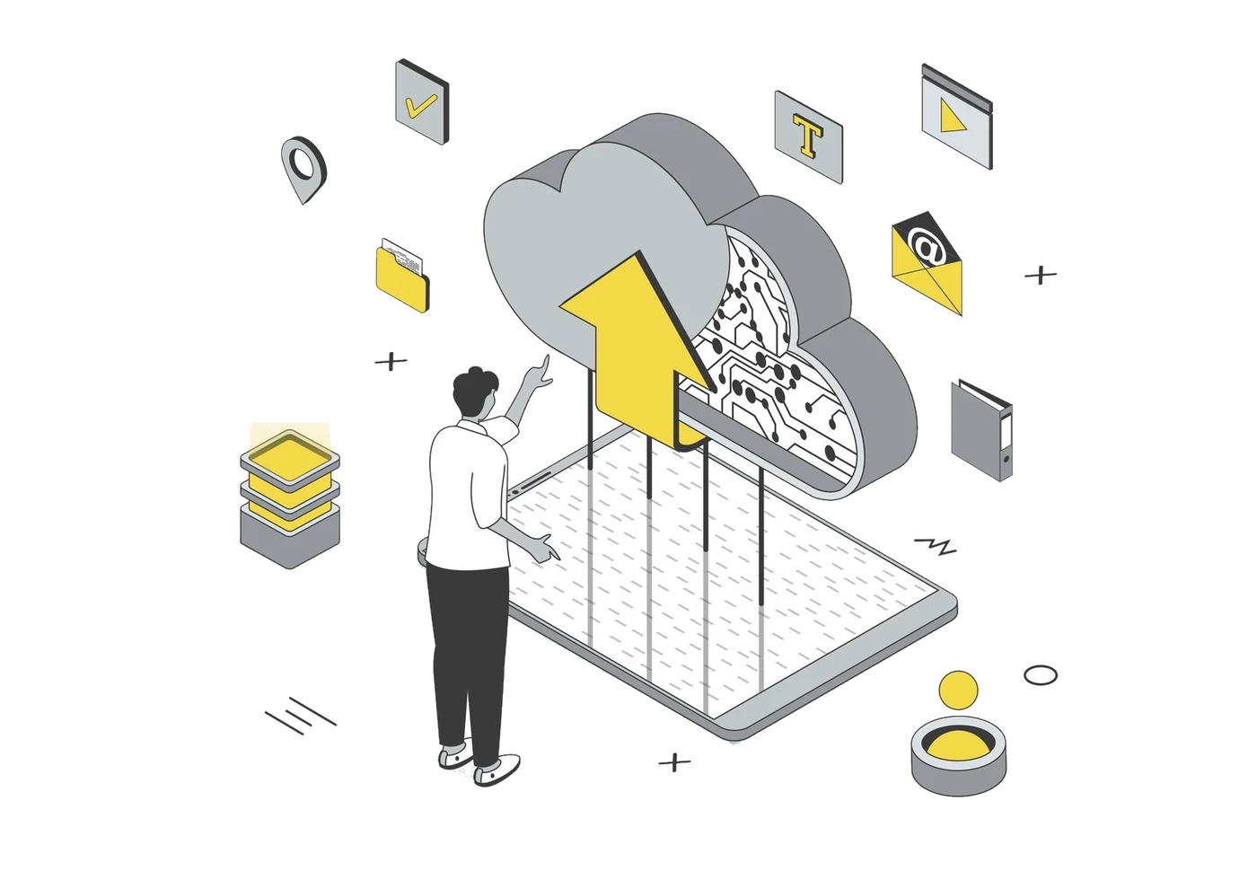 Fichiers et documents transférés vers le cloud