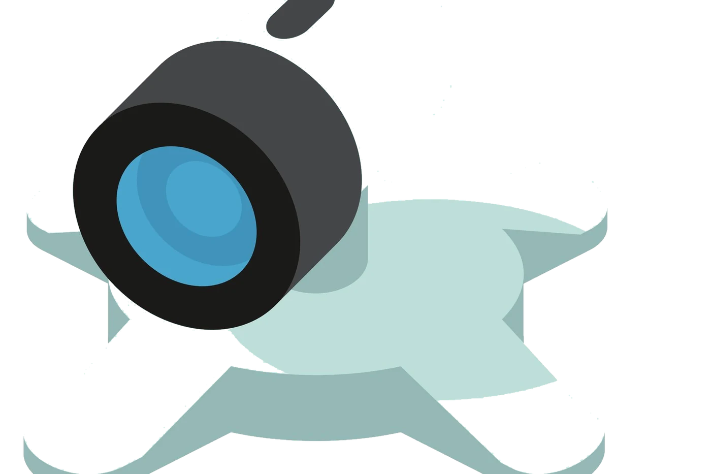 Caméra de surveillance orientable installée dans des locaux